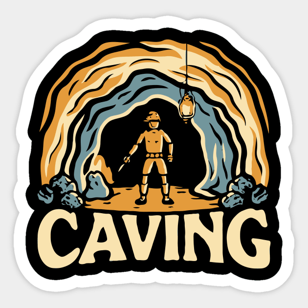 Caving. Adventure Caving Sticker by Chrislkf